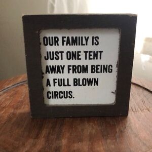 Black and White Family Quote Sign